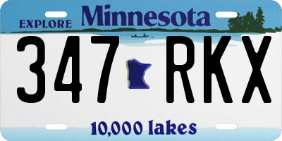 MN license plate 347RKX