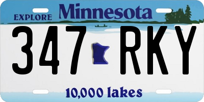 MN license plate 347RKY