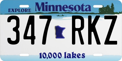 MN license plate 347RKZ