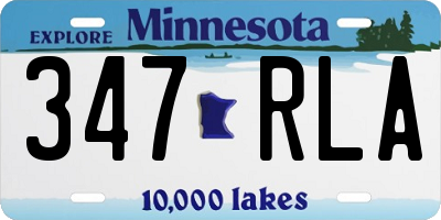 MN license plate 347RLA