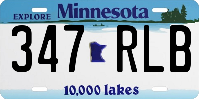 MN license plate 347RLB