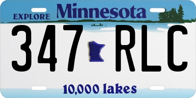 MN license plate 347RLC