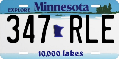 MN license plate 347RLE