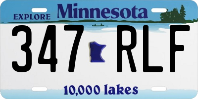 MN license plate 347RLF