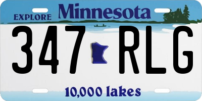 MN license plate 347RLG