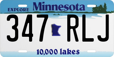 MN license plate 347RLJ