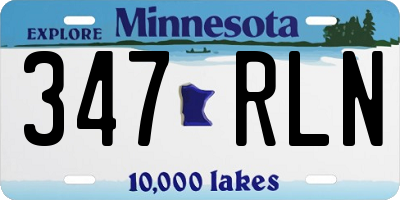 MN license plate 347RLN