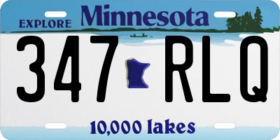 MN license plate 347RLQ