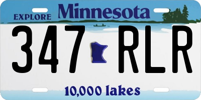 MN license plate 347RLR