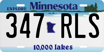 MN license plate 347RLS