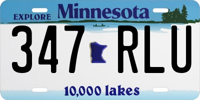 MN license plate 347RLU