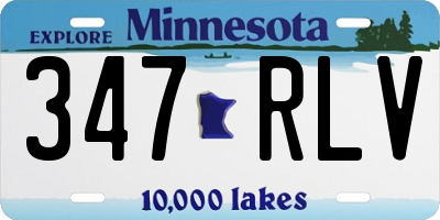 MN license plate 347RLV