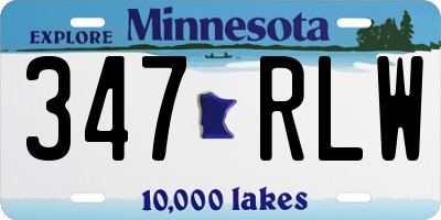 MN license plate 347RLW
