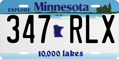 MN license plate 347RLX