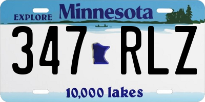 MN license plate 347RLZ