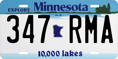 MN license plate 347RMA