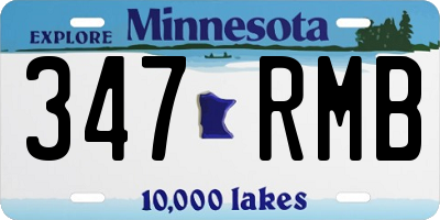 MN license plate 347RMB
