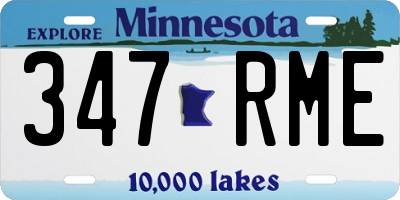 MN license plate 347RME