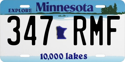 MN license plate 347RMF