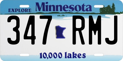MN license plate 347RMJ
