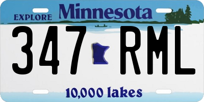 MN license plate 347RML