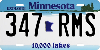 MN license plate 347RMS
