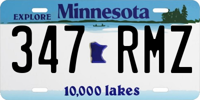 MN license plate 347RMZ