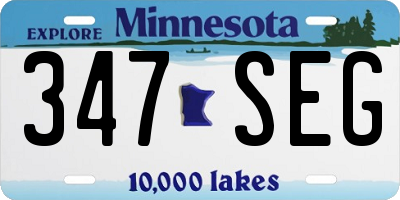 MN license plate 347SEG