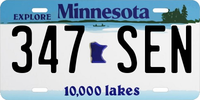 MN license plate 347SEN