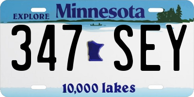 MN license plate 347SEY