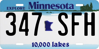 MN license plate 347SFH