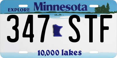 MN license plate 347STF