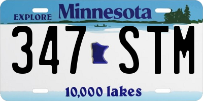 MN license plate 347STM