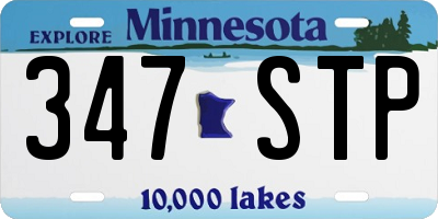 MN license plate 347STP