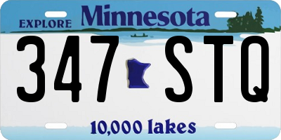 MN license plate 347STQ