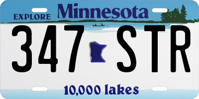 MN license plate 347STR
