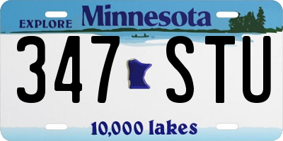 MN license plate 347STU