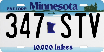 MN license plate 347STV