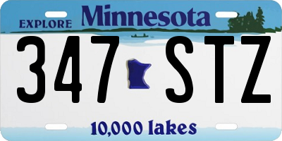 MN license plate 347STZ