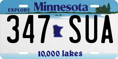 MN license plate 347SUA