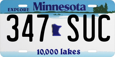 MN license plate 347SUC