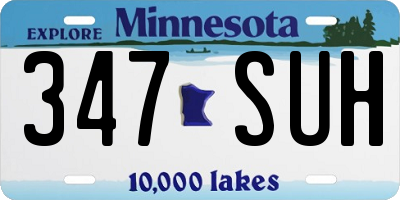 MN license plate 347SUH