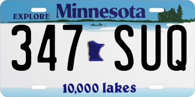 MN license plate 347SUQ