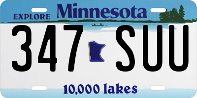 MN license plate 347SUU