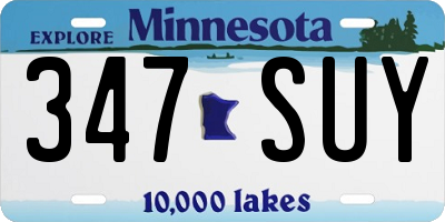 MN license plate 347SUY