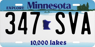 MN license plate 347SVA