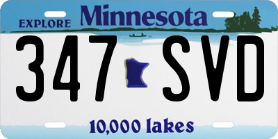 MN license plate 347SVD