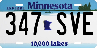 MN license plate 347SVE