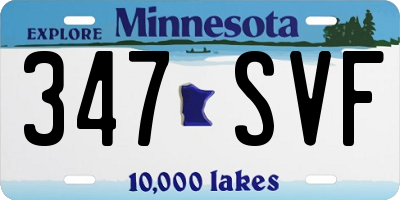 MN license plate 347SVF