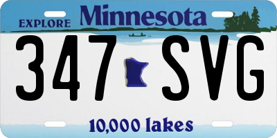 MN license plate 347SVG